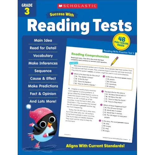 Scholastic Success with Reading Tests Grade 3 Workbook - Paperback