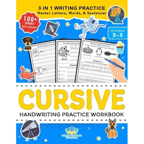 Cursive Handwriting Practice Workbook for 3rd 4th 5th Graders: Cursive Letter Tracing Book, Cursive Handwriting Workbook for Kids to Master Letters, W - Paperback