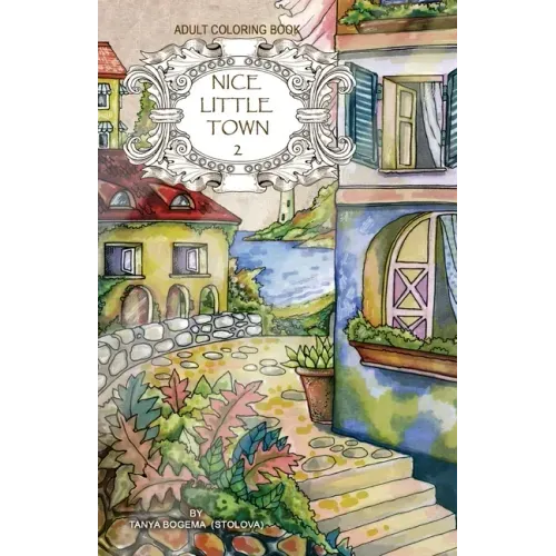 Adult coloring book: Nice Little Town