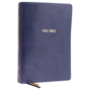 Nkjv, Foundation Study Bible, Large Print, Leathersoft, Blue, Red Letter, Comfort Print: Holy Bible, New King James Version - Imitation Leather