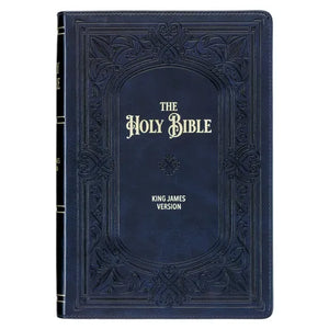 KJV Bible Giant Print Full-Size (Faux Leather, Midnight Blue) - Imitation Leather