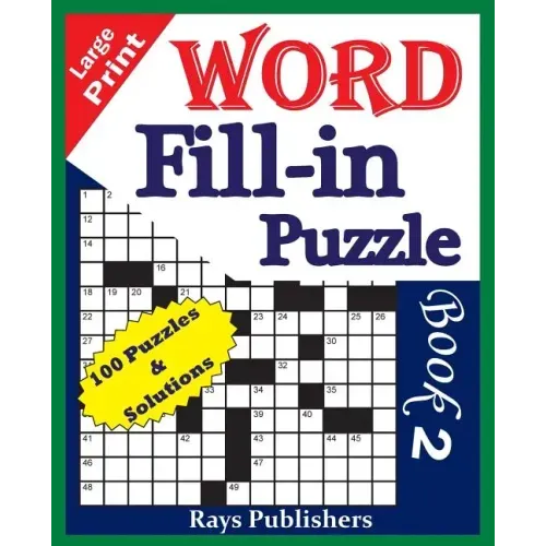Large Print Word Fill-in Puzzle book 2 - Paperback