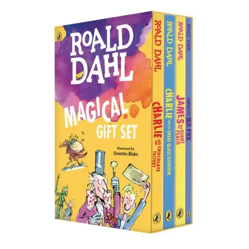 Roald Dahl Magical Gift Boxed Set (4 Books): Charlie and the Chocolate Factory, James and the Giant Peach, Fantastic Mr. Fox, Charlie and the Great Gl - Boxed Set