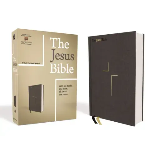 The Jesus Bible, ESV Edition, Cloth Over Board, Grey - Hardcover