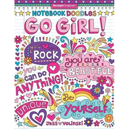 Notebook Doodles Go Girl!: Coloring & Activity Book - Paperback