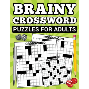 Brainy Crossword Puzzles for Adults - Paperback