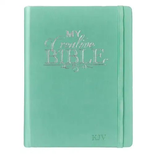 KJV Holy Bible, My Creative Bible, Faux Leather Hardcover - Ribbon Marker, King James Version, Teal W/Elastic Closure - Hardcover