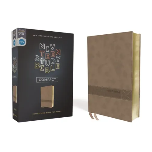 Niv, Teen Study Bible (for Life Issues You Face Every Day), Compact, Leathersoft, Brown, Comfort Print - Imitation Leather