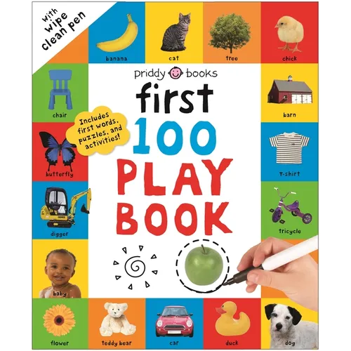 First 100 Play Book: A First 100 Words Wipe-Clean Activity Book - Spiral