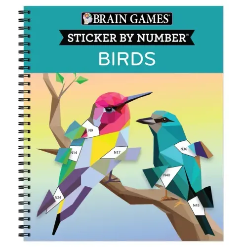 Brain Games - Sticker by Number: Birds - Spiral