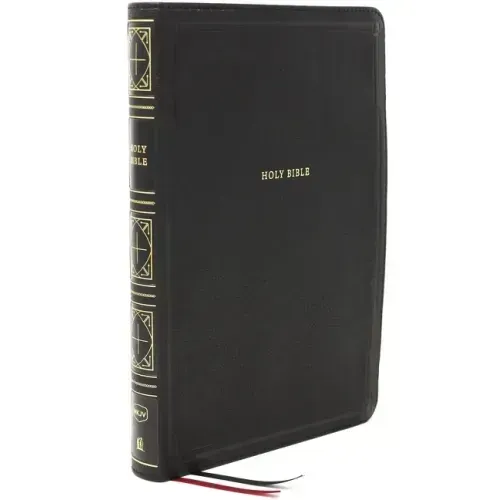 Nkjv, Thinline Bible, Giant Print, Leathersoft, Black, Thumb Indexed, Red Letter Edition, Comfort Print: Holy Bible, New King James Version