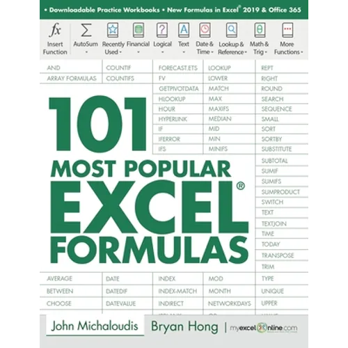 101 Most Popular Excel Formulas - Paperback