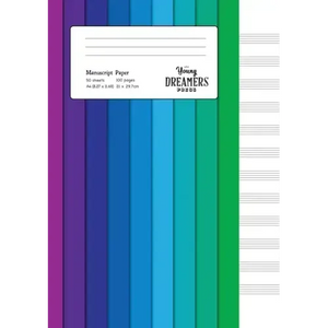 Manuscript Paper: Colour Spectrum A4 Blank Sheet Music Notebook - Paperback