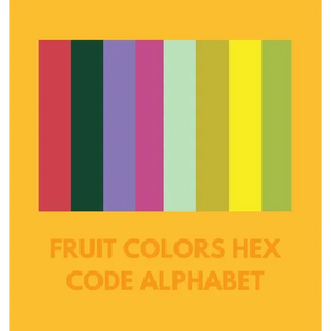 Fruit Colors Hex Code Alphabet - Paperback