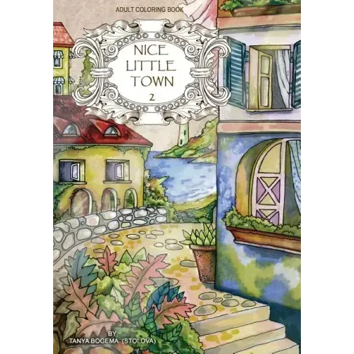 Adult Coloring Book: Nice Little Town - Paperback