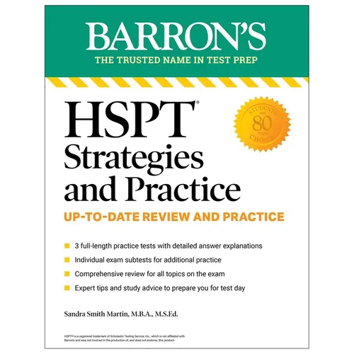 HSPT Strategies and Practice, Second Edition: Prep Book with 3 Practice Tests + Comprehensive Review + Practice + Strategies - Paperback
