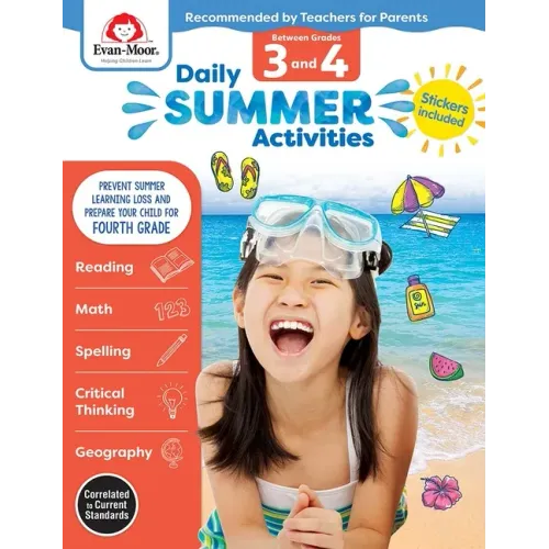 Daily Summer Activities: Between 3rd Grade and 4th Grade, Grade 3 - 4 Workbook - Paperback