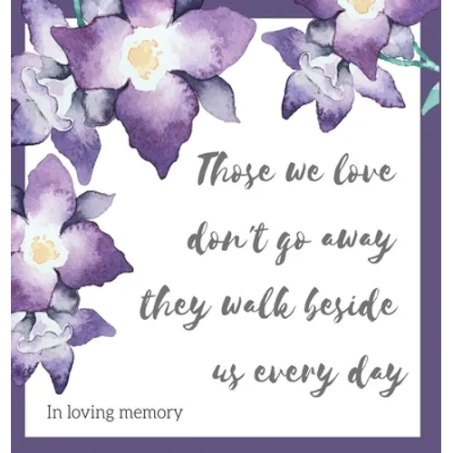 Religious quote in loving memory, condolence book to sign - Hardcover
