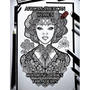 african american women coloring books for adults: Beautiful Black Women +50 - Paperback