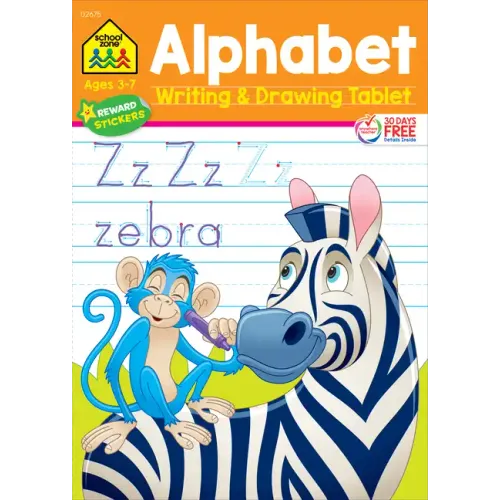 School Zone Alphabet Writing & Drawing Tablet Workbook - Paperback