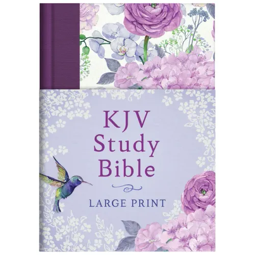 KJV Study Bible - Large Print [hummingbird Lilacs] - Hardcover