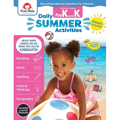 Daily Summer Activities: Between Prek and Kindergarten, Prek - K Workbook