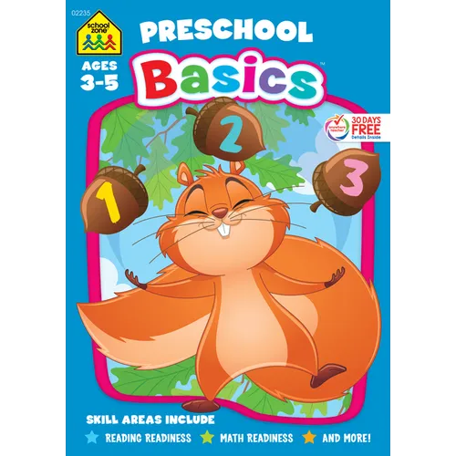 School Zone Preschool Basics 64-Page Workbook - Paperback