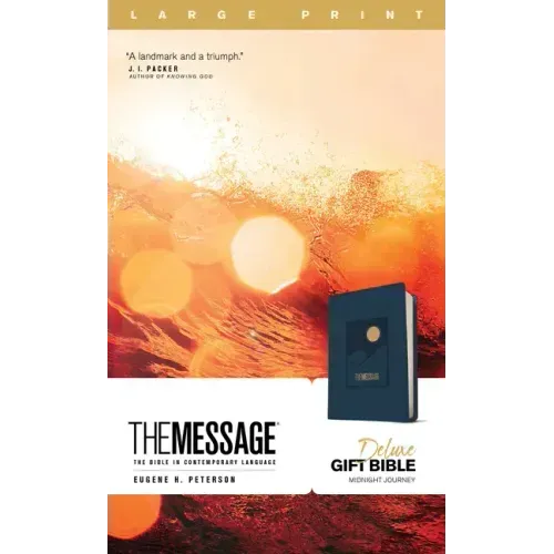 The Message Deluxe Gift Bible, Large Print (Leather-Look, Navy): The Bible in Contemporary Language - Imitation Leather