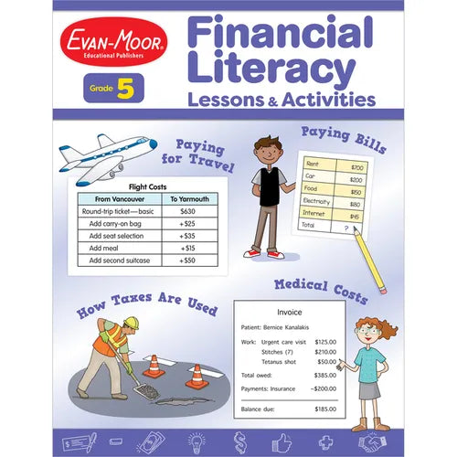 Financial Literacy Lessons and Activities, Grade 5 - Paperback