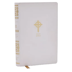 Nrsvce Sacraments of Initiation Catholic Bible, White Leathersoft, Comfort Print - Imitation Leather