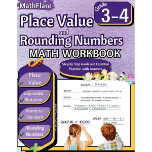 Place Value and Expanded Notations Math Workbook 3rd and 4th Grade: Place Value Grade 3-4, Expanded and Standard Notations with Answers - Paperback