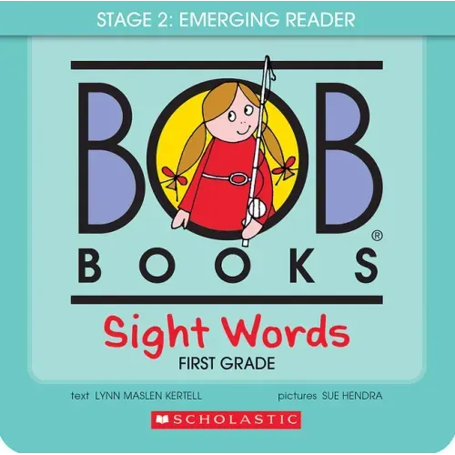 Bob Books - Sight Words First Grade Box Set Phonics, Ages 4 and Up, First Grade, Flashcards (Stage 2: Emerging Reader) - Paperback