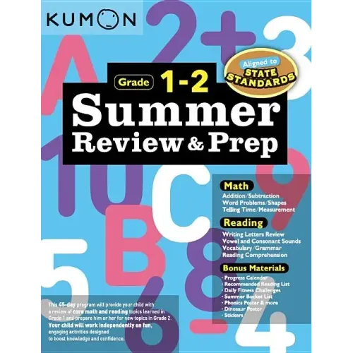 Kumon Summer Review and Prep 1-2 - Paperback