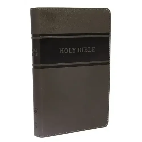 KJV, Deluxe Gift Bible, Imitation Leather, Gray, Red Letter Edition - Imitation Leather