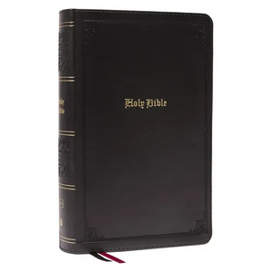 KJV Holy Bible: Large Print Single-Column with 43,000 End-Of-Verse Cross References, Black Leathersoft, Personal Size, Red Letter, Comfort Print: King - Imitation Leather