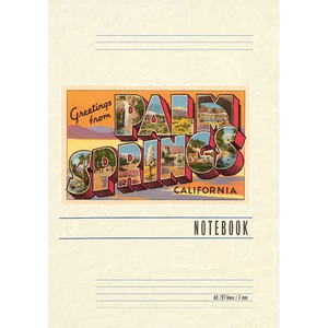 Vintage Lined Notebook Greetings from Palm Springs, California - Paperback