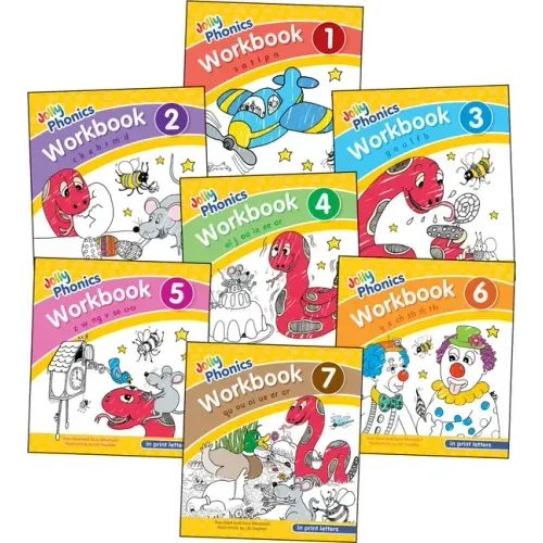 Jolly Phonics Workbooks 1-7: In Print Letters (American English Edition) - Paperback