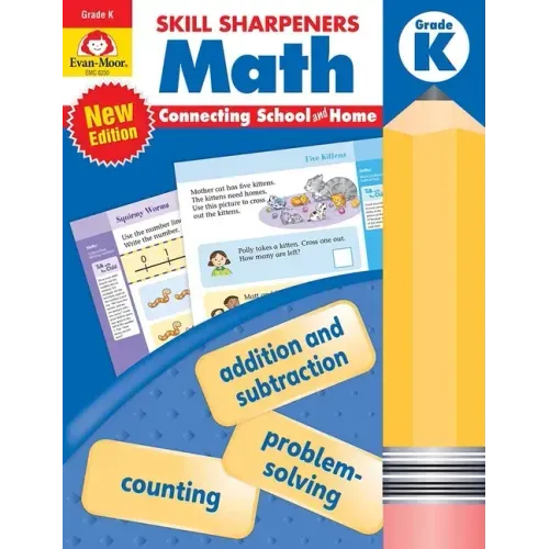 Skill Sharpeners: Math, Kindergarten Workbook - Paperback