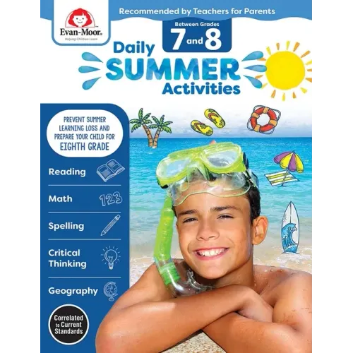 Daily Summer Activities: Between 7th Grade and 8th Grade, Grade 7 - 8 Workbook - Paperback