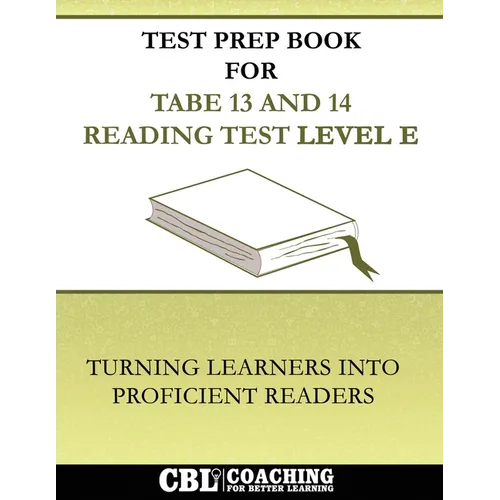 Test Prep Book For TABE 13 and 14 Reading Test Level E - Paperback