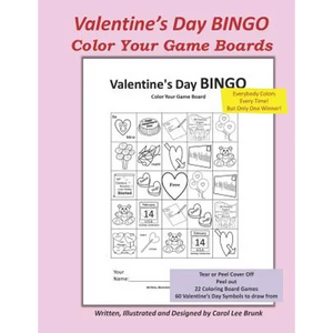 Valentine's Day Bingo: Color Your Game Boards - Paperback