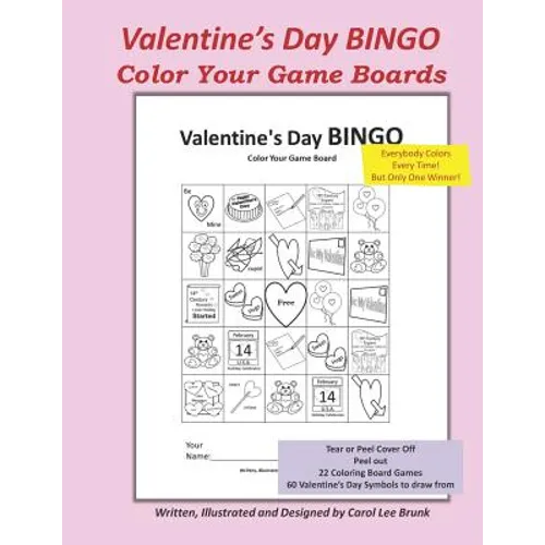 Valentine's Day Bingo: Color Your Game Boards - Paperback