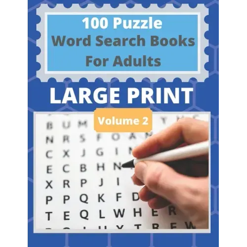 100 Puzzle Word Search Books For Adults Large Print: Easy To Read Large Print Puzzle Books - Paperback