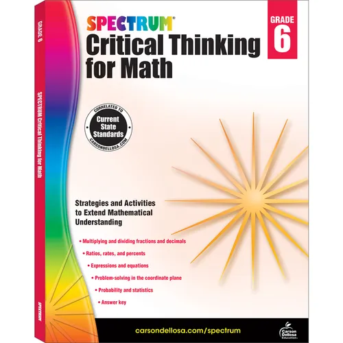 Spectrum Critical Thinking for Math, Grade 6: Volume 48 - Paperback