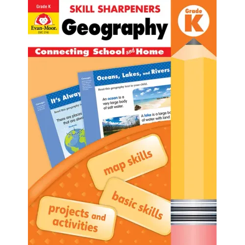 Skill Sharpeners: Geography, Kindergarten Workbook - Paperback