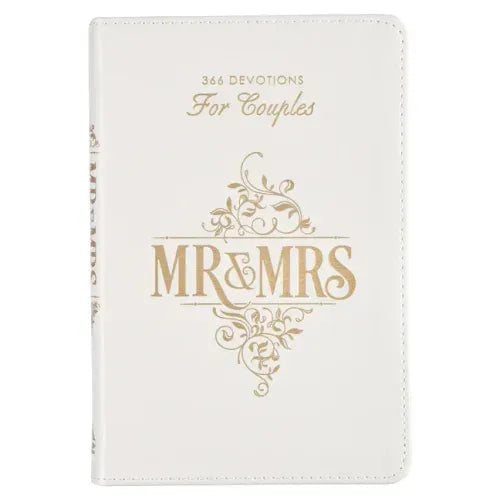 Gift Book Mr. & Mrs. White Faux Leather - Leather