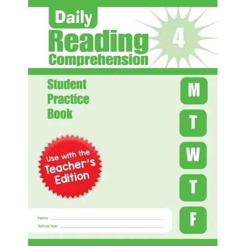 Daily Reading Comprehension, Grade 4 Student Edition Workbook - Paperback