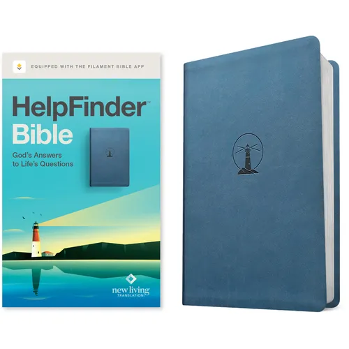 Helpfinder Bible Nlt, Filament Enabled (Leatherlike, Harbor Blue, Red Letter) - Imitation Leather