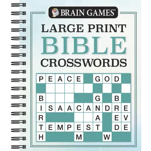 Brain Games - Large Print Bible Crosswords - Spiral