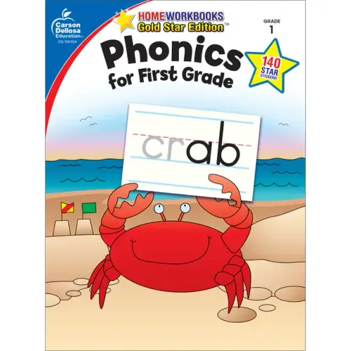 Phonics for First Grade, Grade 1: Gold Star Edition Volume 11 - Paperback